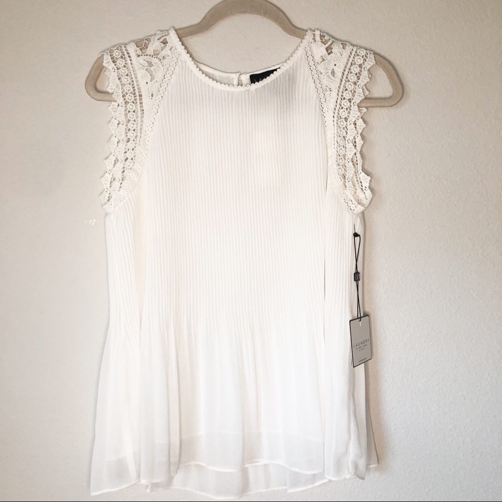 Laundry by Shelli Segal lace white blouse - Picture 8 of 9
